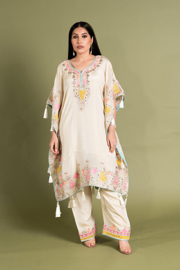 Shiffonz elegant 2 piece pure shimmer kaftan set