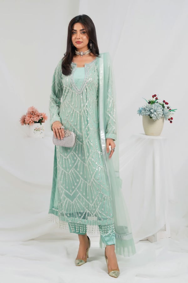 Mirey luxury collection 3 piece embroidered suit