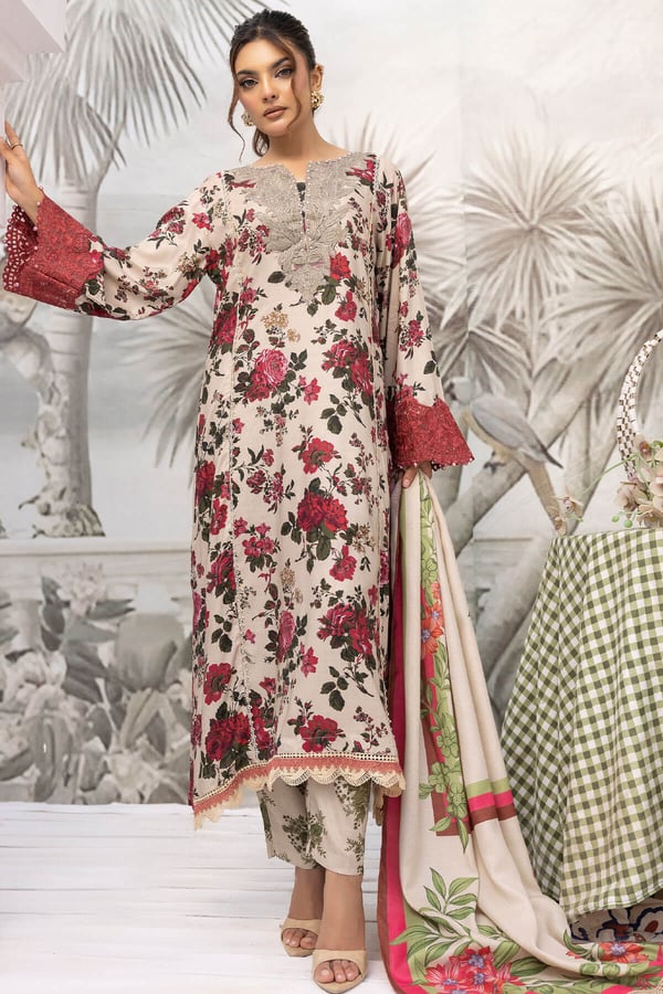 Maria b petals embroidery collection 3 piece suit