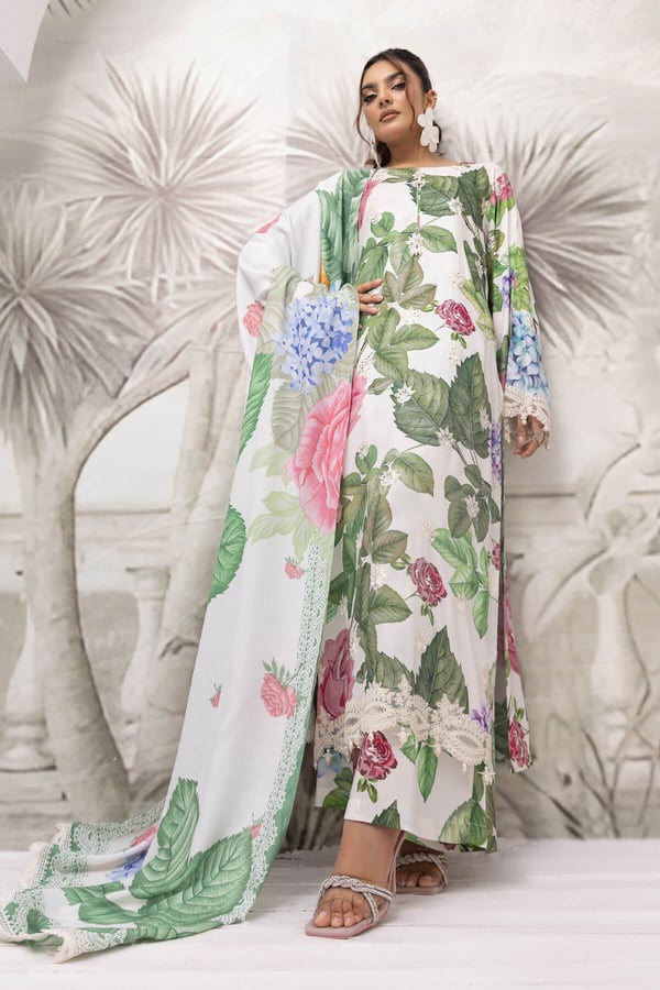 Maria b petals embroidery collection 3 piece suit