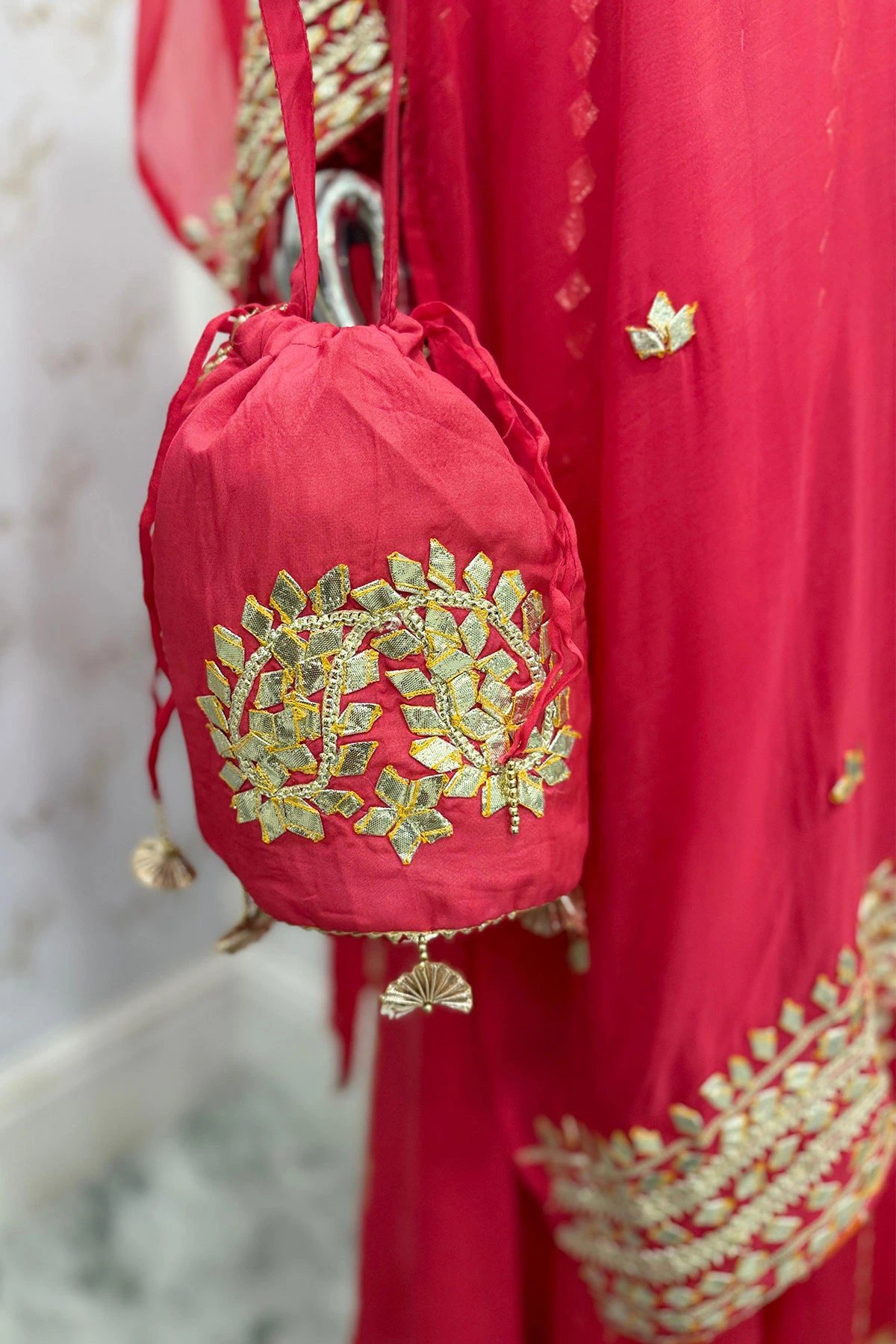 Sandali luxe pure chiffon semi stitched sharara suit - Image 8