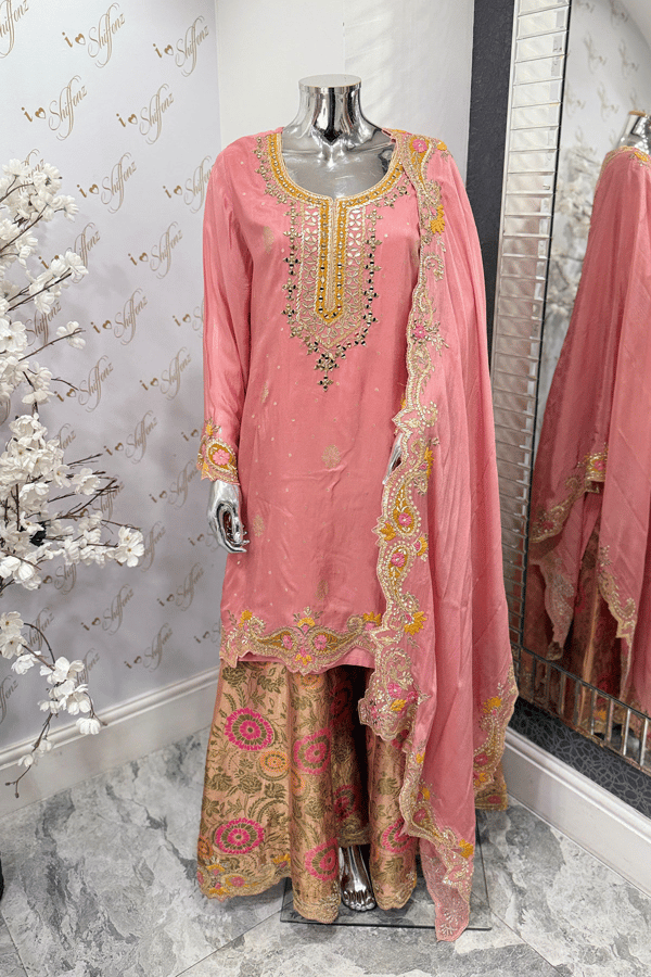 Sandali premium luxe collection 3 piece embroidered suit