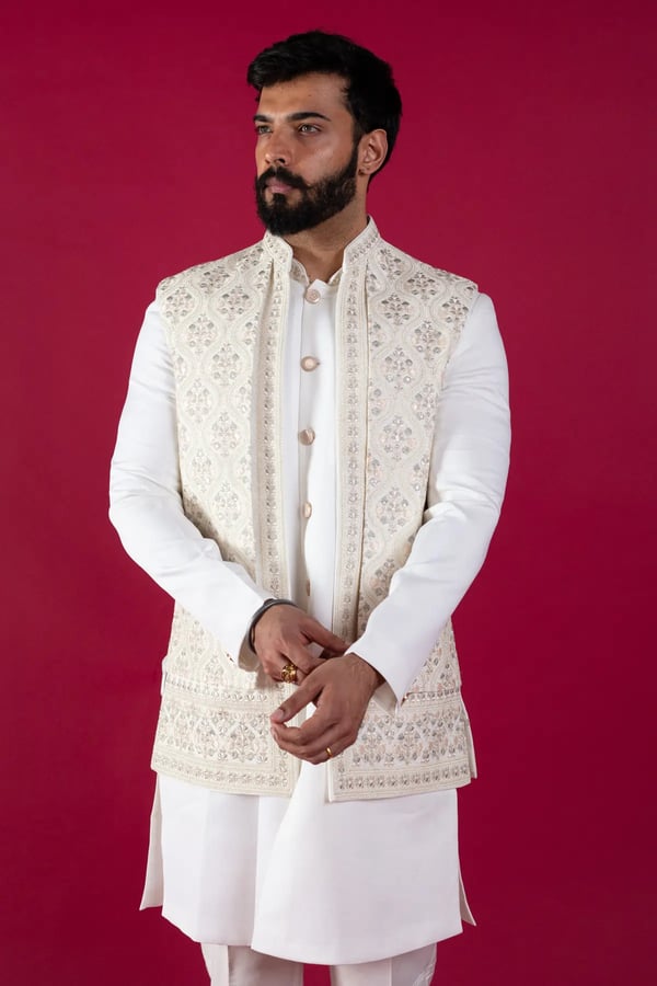 Indo western men's sherwani set - Image 6