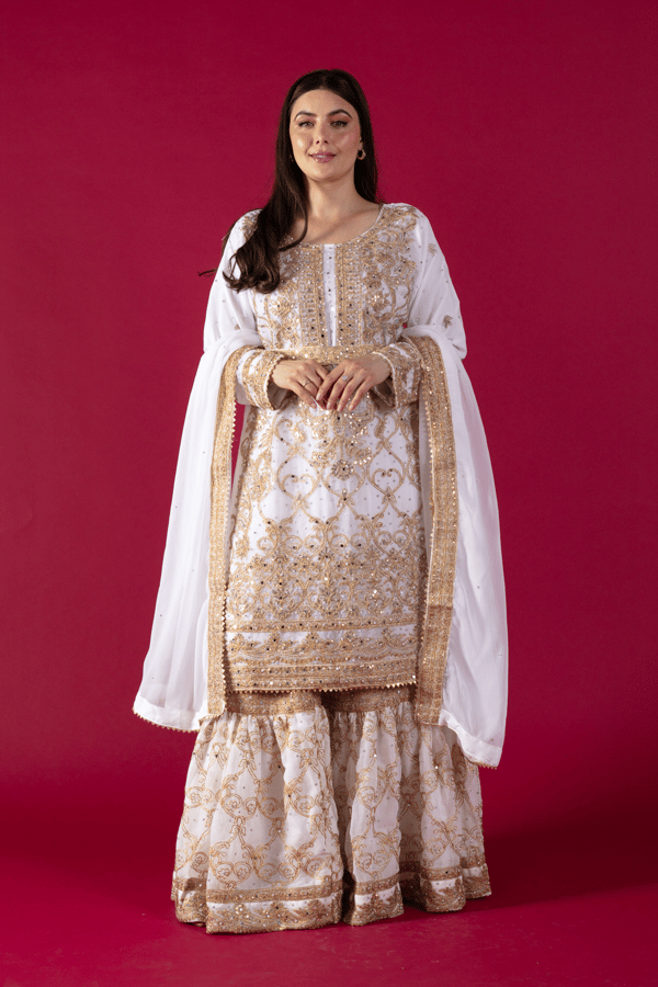 Shiffonz 3 piece embroidered lengha suit