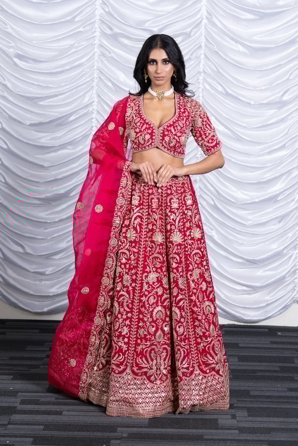 Shiffonz luxe embroidered 3 piece lengha choli - Image 2