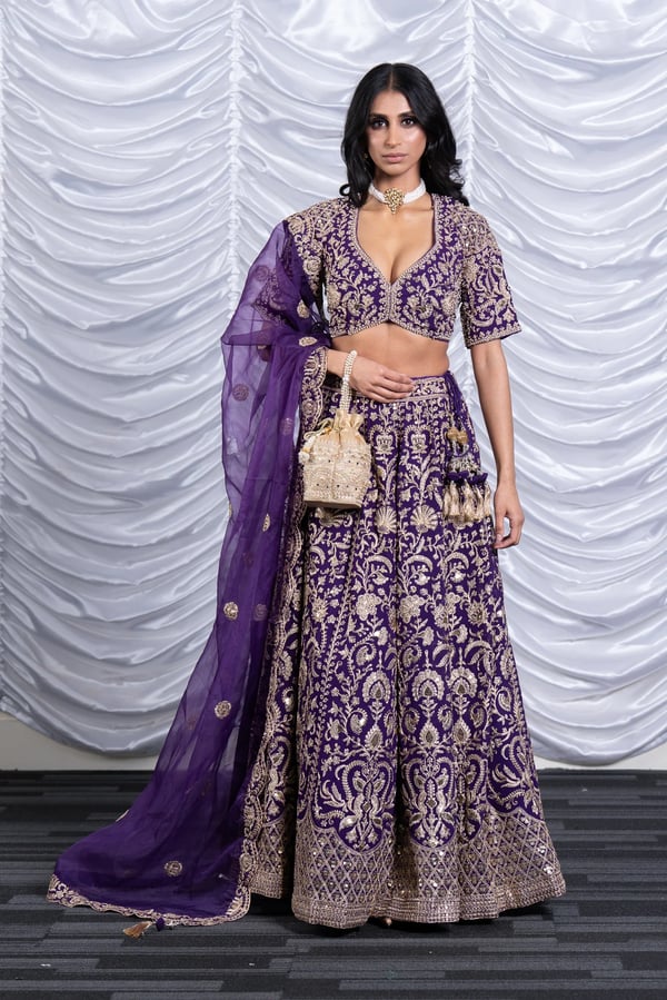 Shiffonz luxe embroidered 3 piece lengha choli - Image 3