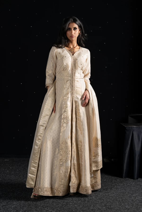 Luxe 3 piece banarsi long dress