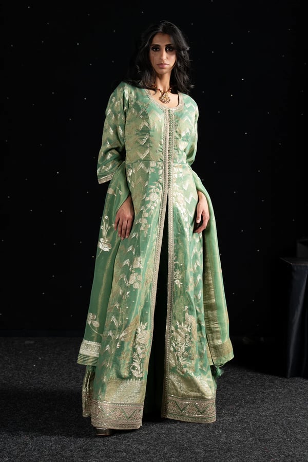 Shiffonz 3 piece anarkali embroidered dress