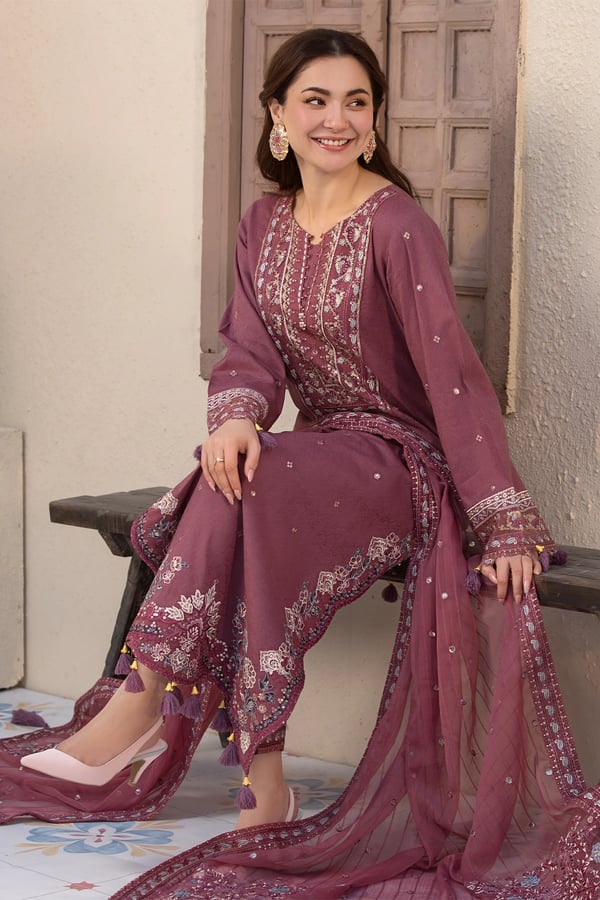 Hania Amir premium Eid 2025 3 piece jacquard collection - Image 7