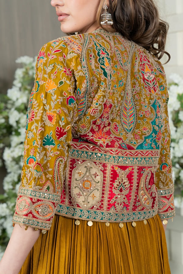 Elegant 2 piece anarkali short jacket gown collection -