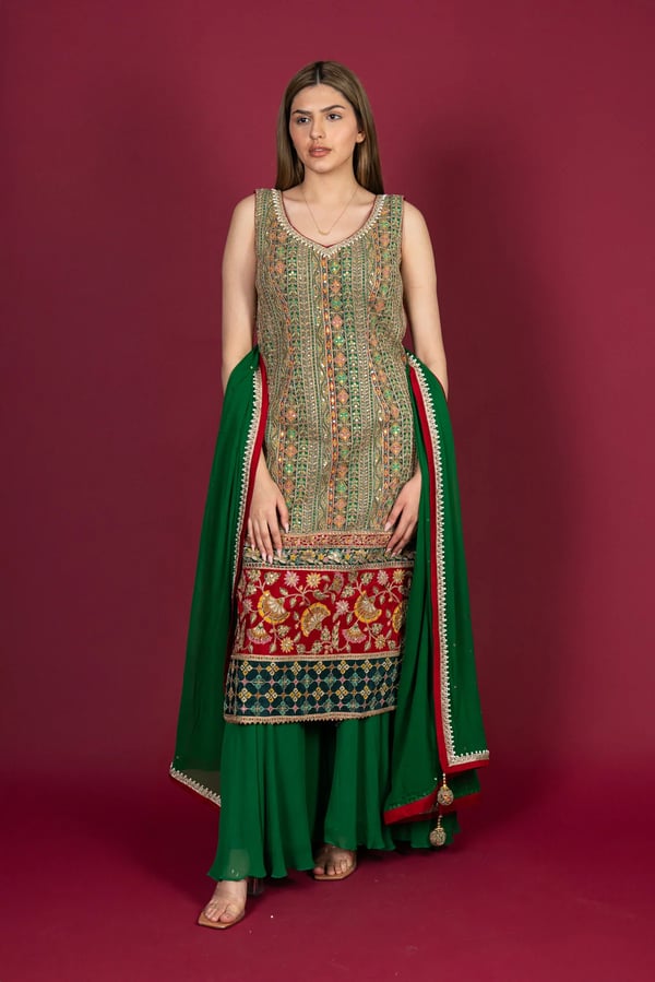 Shiffonz deluxe 3 piece long shirt suit collection