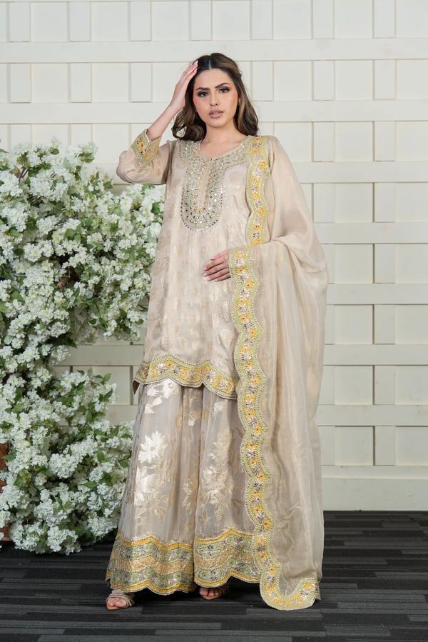Ruhi premium luxe collection 3 piece sharara suit