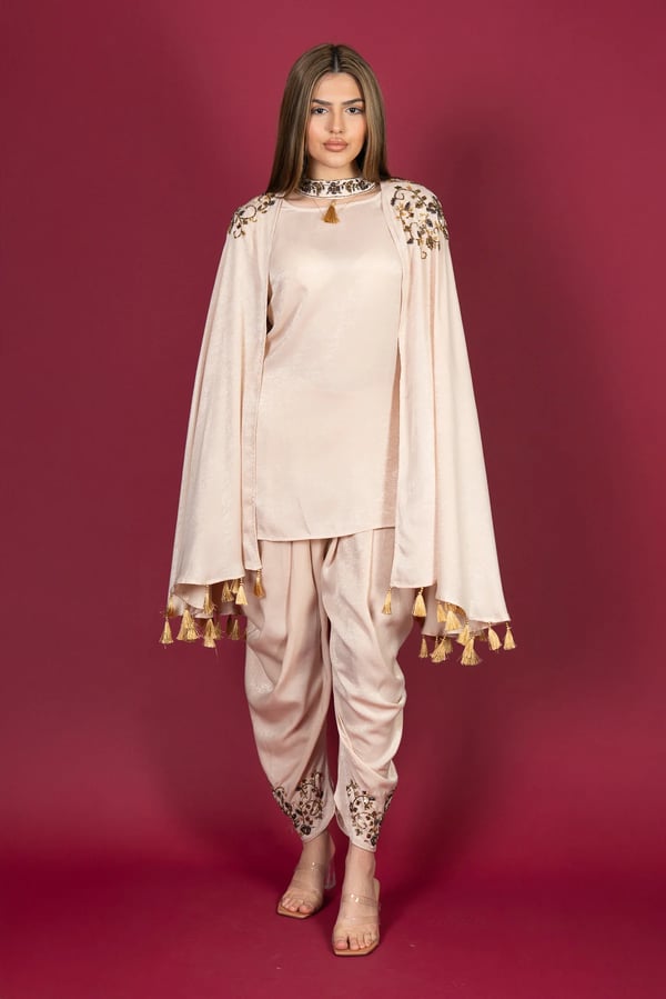 Shiffonz premium Eid 2025 2 piece modest wear collection - Cream, X - Large