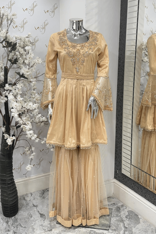 Shiffonz 3 piece anakali embroidered gharara suit - Image 2