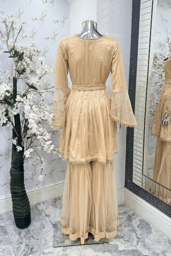 Shiffonz 3 piece anakali embroidered gharara suit - Image 3