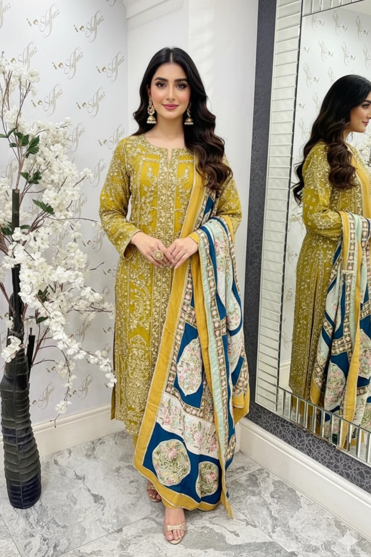Maria B wedding collection 3 piece embroidered suit