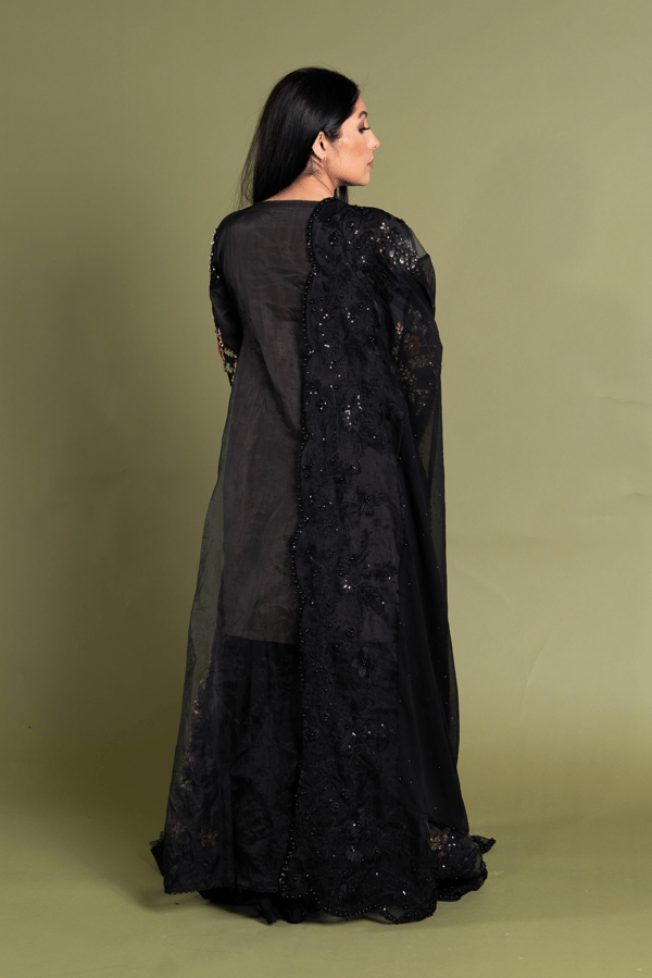 美品♡MARIA FULL SUIT ブラック Maria B wedding collection 3 piece embroidered suit -