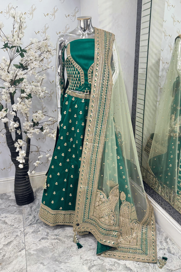 Shiffonz luxury embroidered semi stitched lengha choli