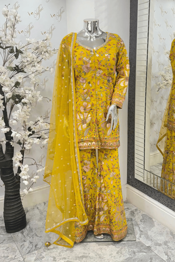 Meher luxe collection 3 piece luxury embroidered suit