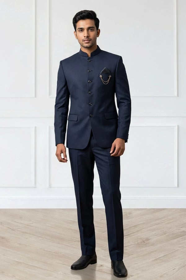 Men's 2 piece prince coat with trousers - Navy, 36