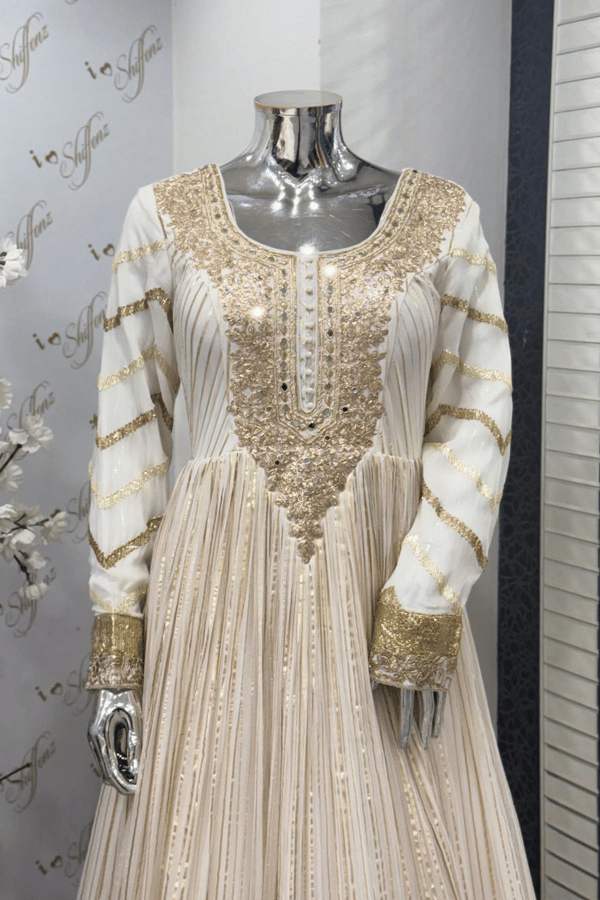 Parwan premium luxe long embroidered gown collection - Image 5