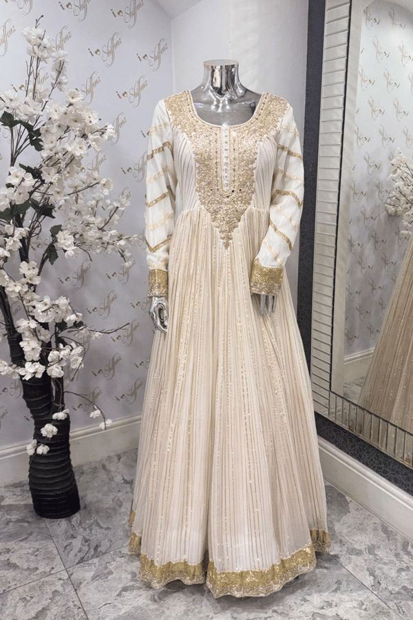Parwan premium luxe long embroidered gown collection - Image 2