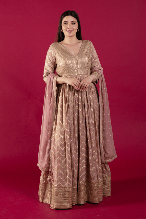 Shiffonz anarkali luxury embroidered dress