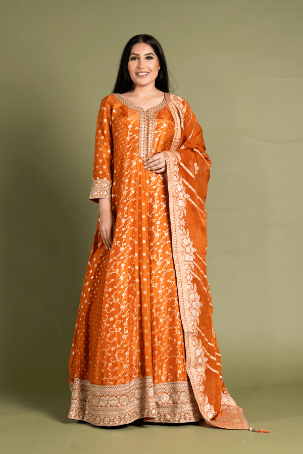 Shiffonz luxury embroidered anarkali long dress