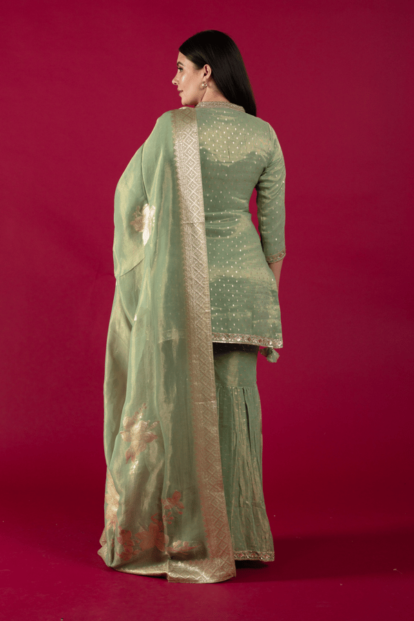 Arina luxe collection 3 piece gharara embroidered suit - Image 5
