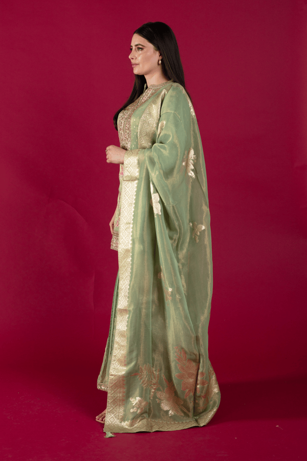 Arina luxe collection 3 piece gharara embroidered suit - Image 4