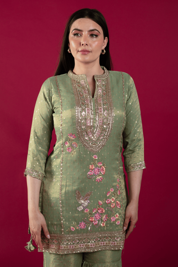 Arina luxe collection 3 piece gharara embroidered suit - Image 8