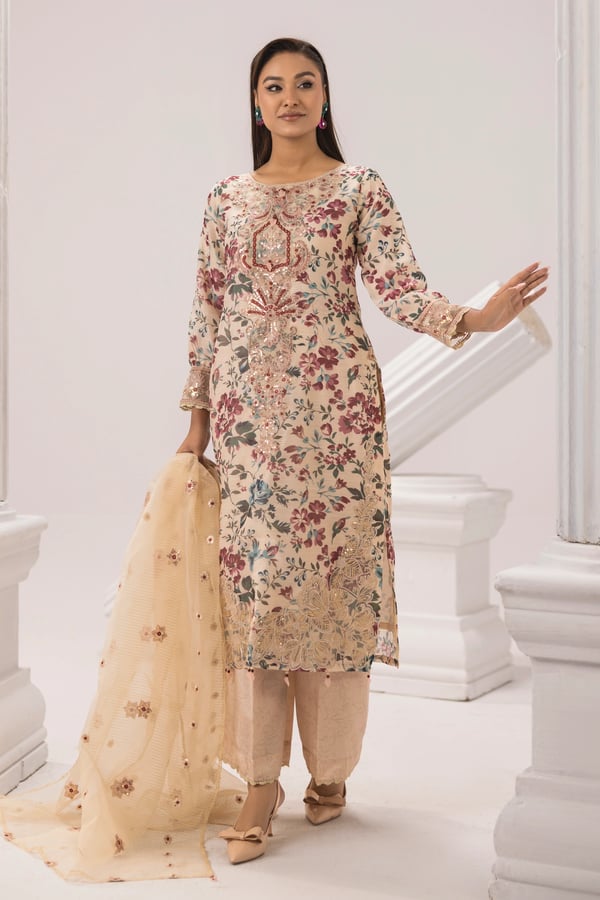 Monar Eid 2025 3 piece premium plazo suit