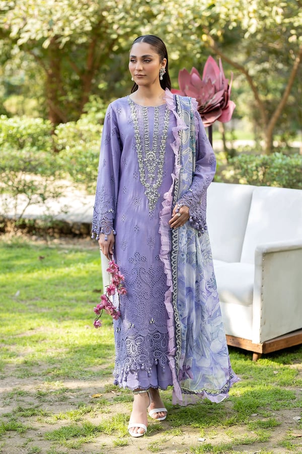 Ivana luxury chikan kari embroidered 3 piece Eid suit