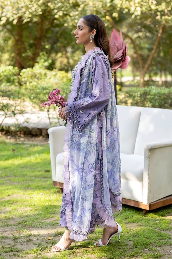 Ivana luxury chikan kari embroidered 3 piece Eid suit - Image 4