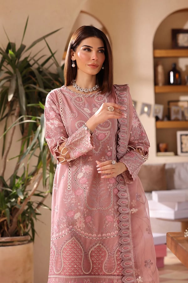 Lamhey chikan kari Eid 3 piece embroidered collection - Image 5