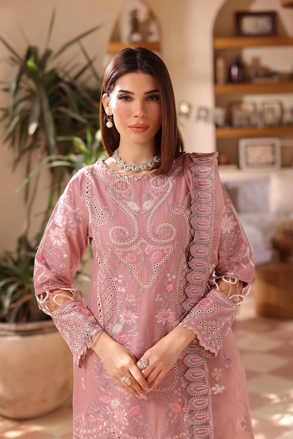 Lamhey chikan kari Eid 3 piece embroidered collection - Image 4