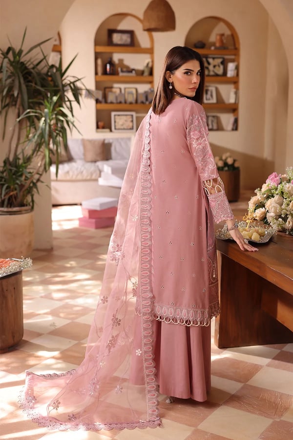 Lamhey chikan kari Eid 3 piece embroidered collection - Image 3