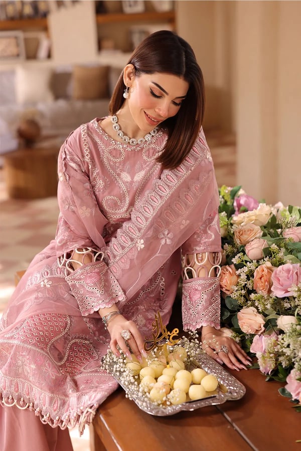 Lamhey chikan kari Eid 3 piece embroidered collection - Image 6