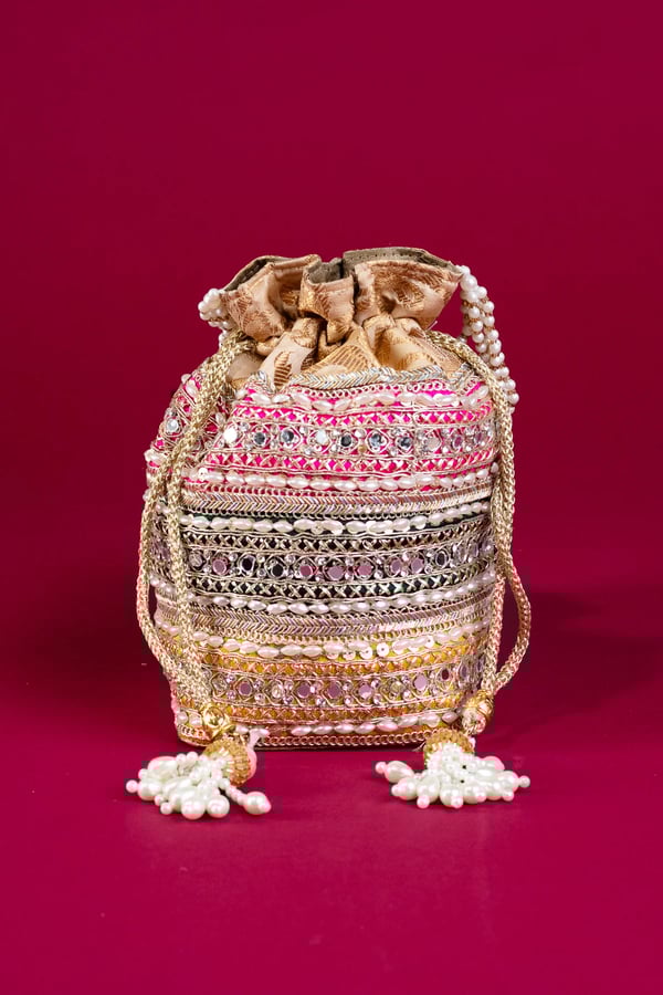 Shiffonz graceful banarsi pearl potli bag - Image 3