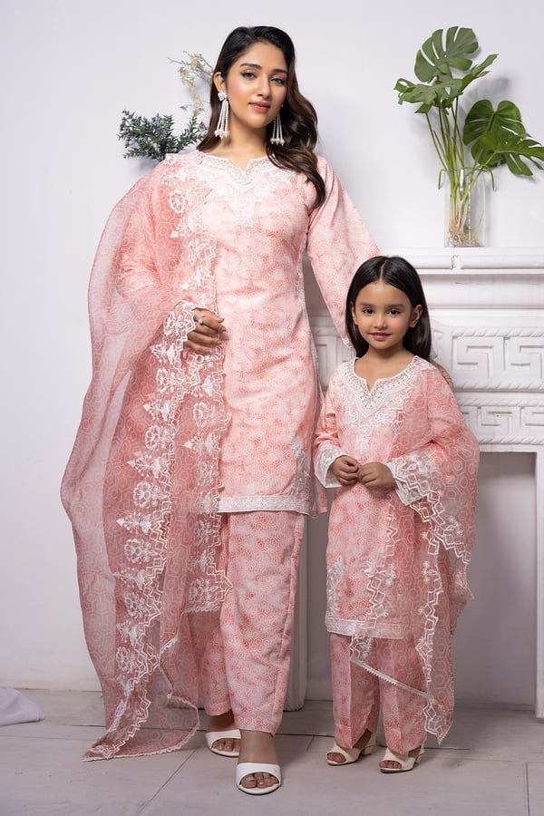 Sawera Eid 2025 3 piece luxury daughter's lawn suit - Image 4