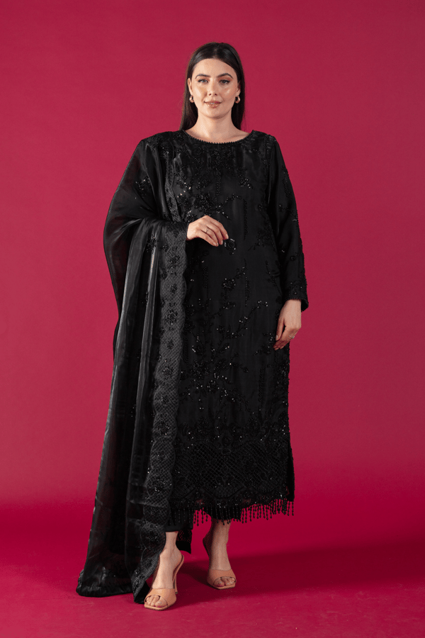 Adaa collection 3 piece embroidered suit