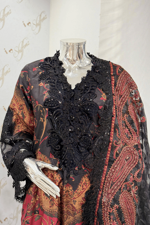 Arzoo Mother and daughter 3 piece silk lawn suit - Image 5