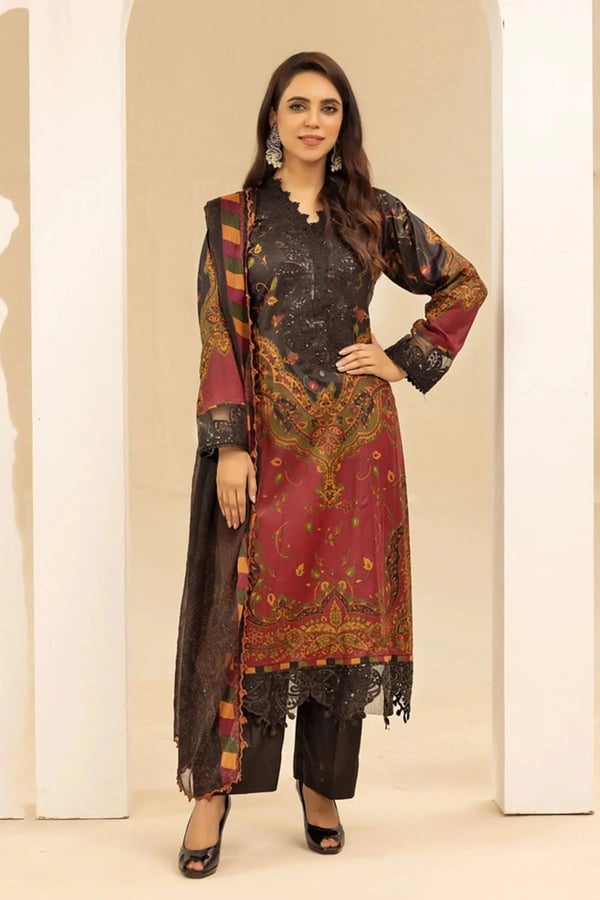 Maria b premium Eid collection 3 piece printed suit