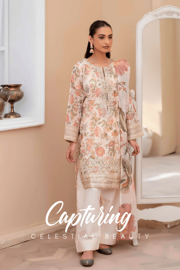 Elle Eid collection 3 piece digital printed shalwar suit