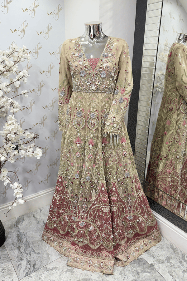 Ursiya premium luxe collection 3 piece long embroidered gown - Image 2