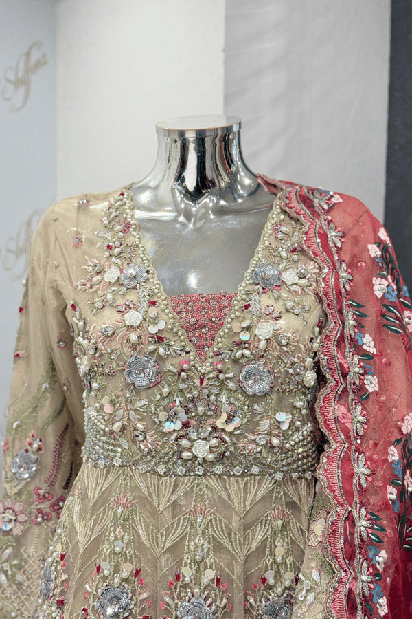Ursiya premium luxe collection 3 piece long embroidered gown - Image 4