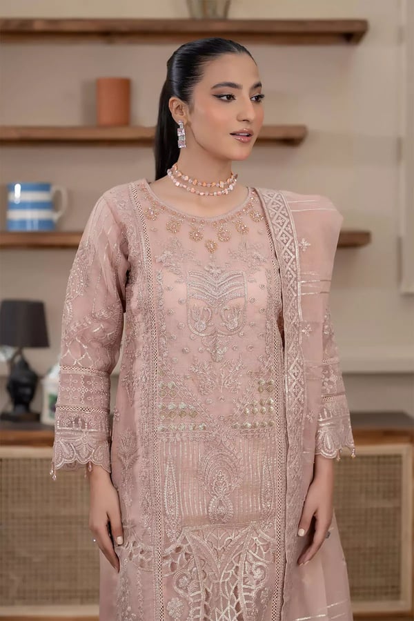 Aurora 3 piece organza embroidered mother and daughter collection - Image 3