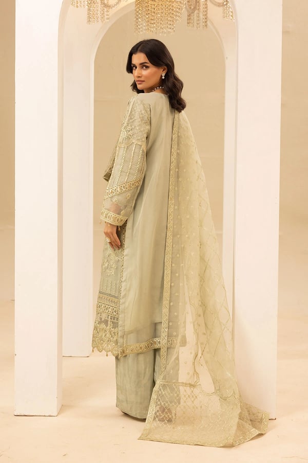 Aurora 3 piece luxury embroidered organza suit - Image 4