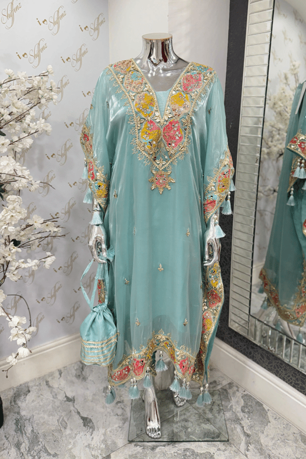 Kaaftan Style Cordset With Front Mirror Work PC1597 main image 1