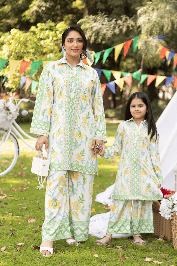 Olivia Eid 2025 2 piece kids mother and daughter co-ord set - Image 2
